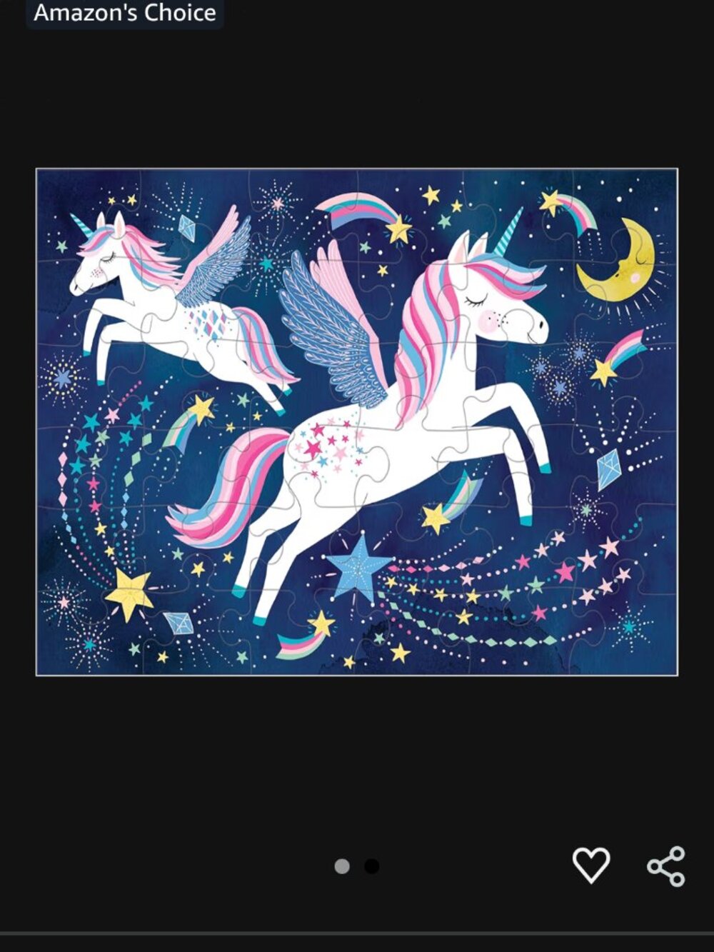 Mud Puppy Unicorn Magic on the go 36 PC puzzle